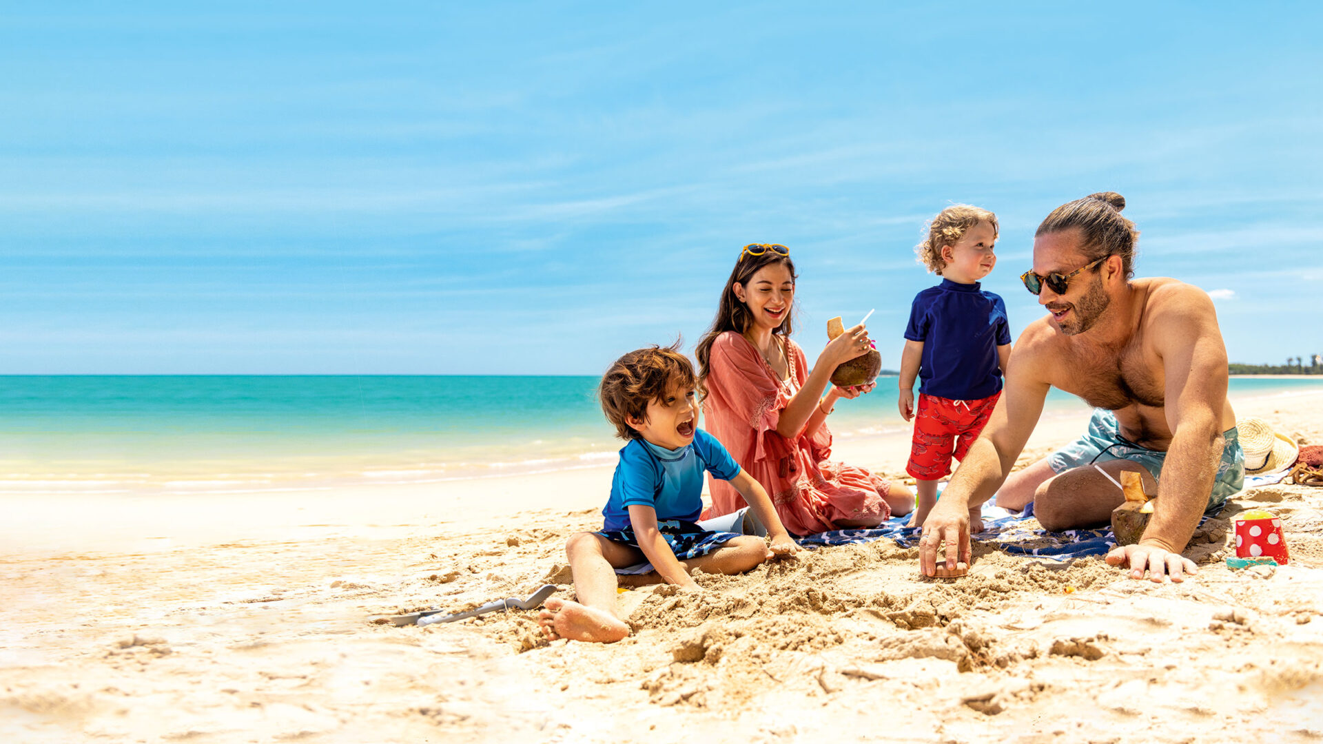 Familie am Strand